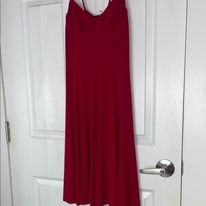 Norma Kamali Vibrant Red Midi Dress